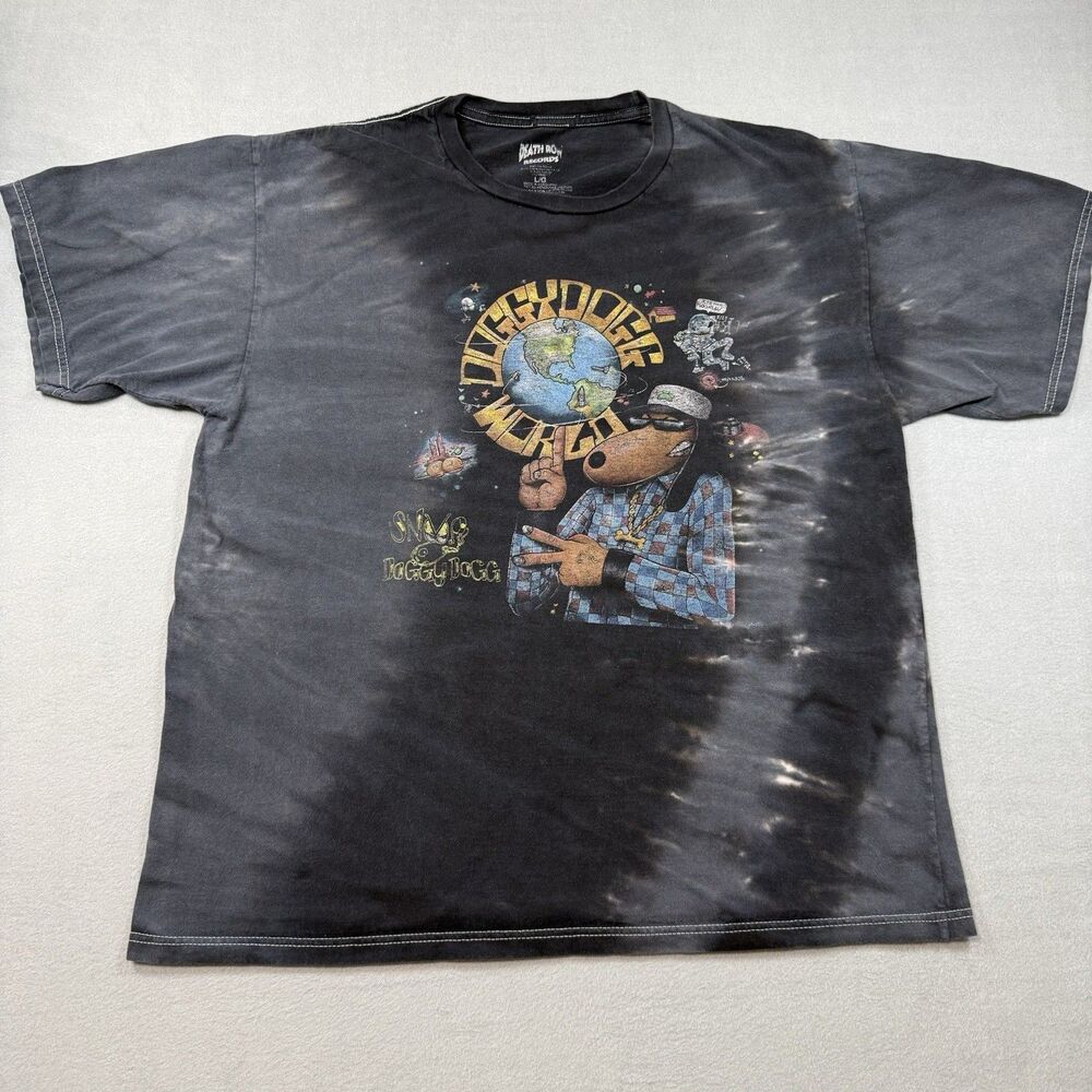 Death Row Records Snoop Doggy Dogg Tie Dye T-Shirt Size L Girlfriend Fit